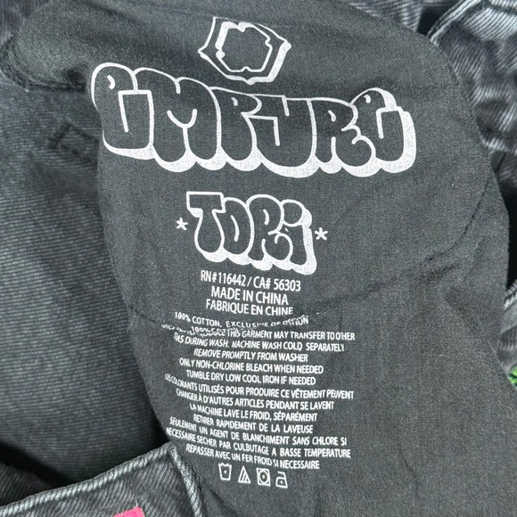 Empyre Tori Size 6 Gray Carpenter Jeans Baggy Skater Y2K Wide Leg 100% Cotton - Picture 4 of 12